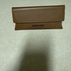 Burberry Tan Leather Eye Glass case